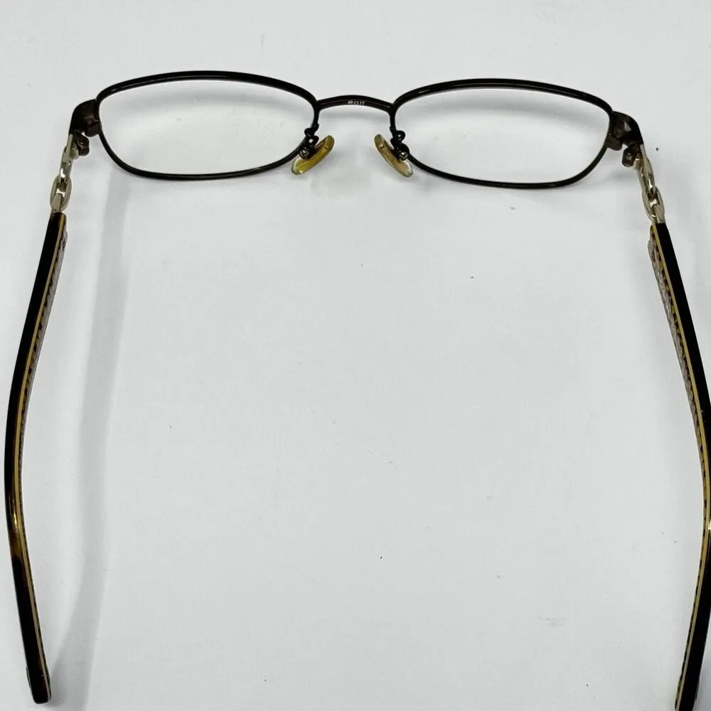 Coach Faina HC5054 9187 Satin Brown Tortoise Eyeglass Frames 49-17-135 (A)